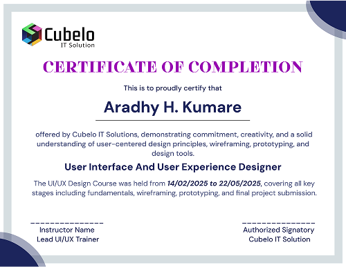 Certificate Sample